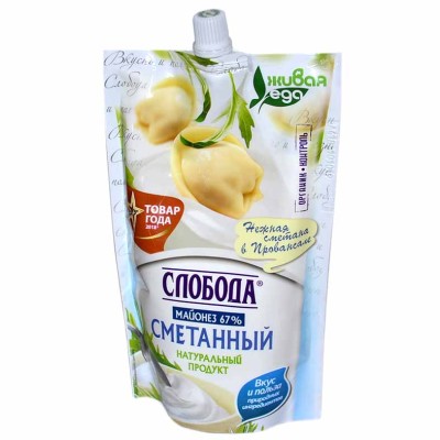 Майонез Слобода Провансаль сметанный 67% 400мл д/п