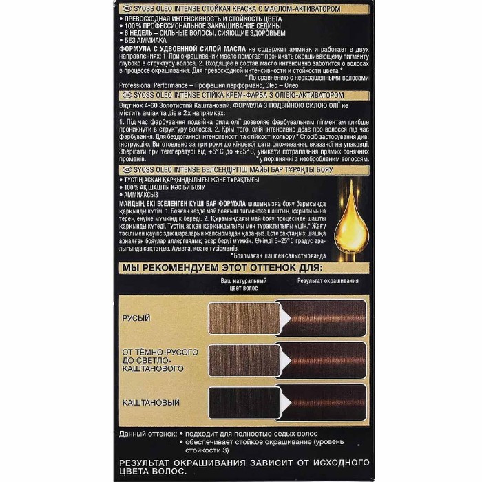 Краска для волос Syoss Color 4-60 Золотисто-каштановый к/у
