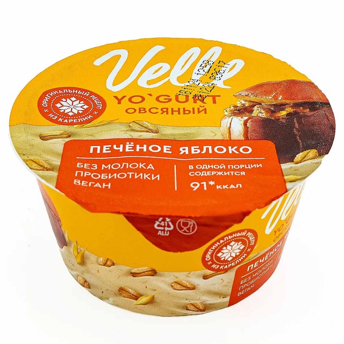 Десерт Velle овсяный печеное яблоко 140гр пэт
