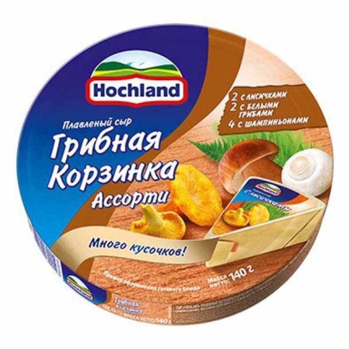 Сыр плавленый Hochland Грибная корзинка 140гр к/у