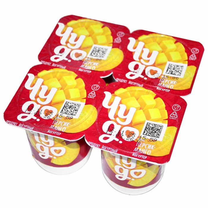 Йогурт Чудо персик-манго 2,5% 115гр пэт