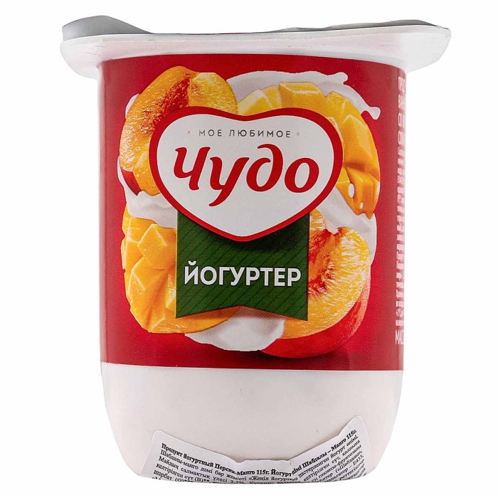 Йогурт Чудо персик-манго 2,5% 115гр пэт