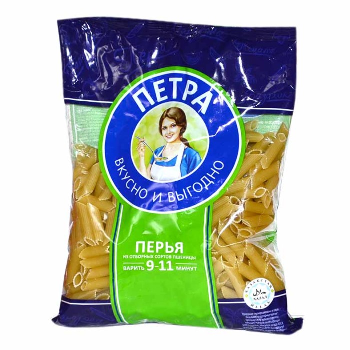 Макароны Петра перья в/с 400гр м/у