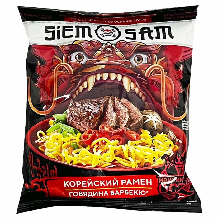Лапша SiemSam Корейский рамен  90гр м/у