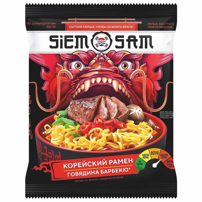 Лапша SiemSam Корейский рамен  90гр м/у