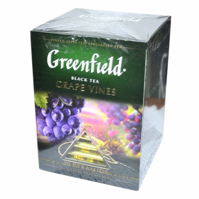 Чай Greenfield Grape Vines черный 20*2гр к/у