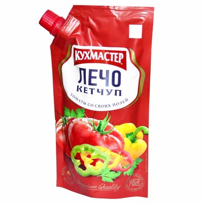 Кетчуп Кухмастер Лечо 260гр д/п