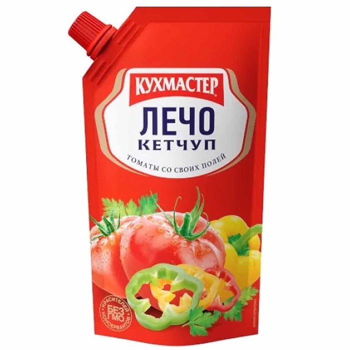 Кетчуп Кухмастер Лечо 260гр д/п