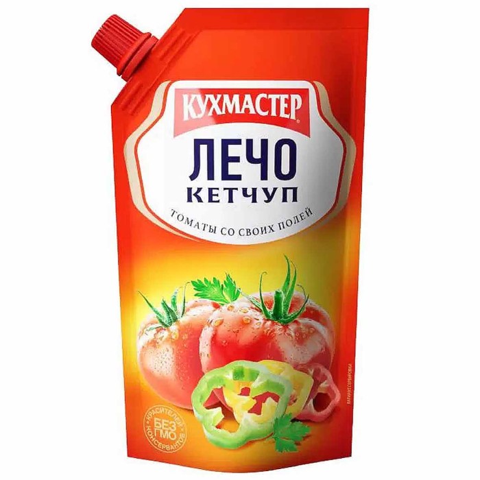 Кетчуп Кухмастер Лечо 260гр д/п
