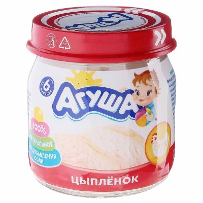 Пюре Агуша цыпленок 80гр ст/б