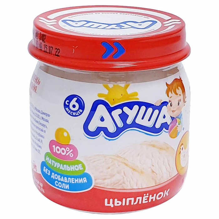 Пюре Агуша цыпленок 80гр ст/б