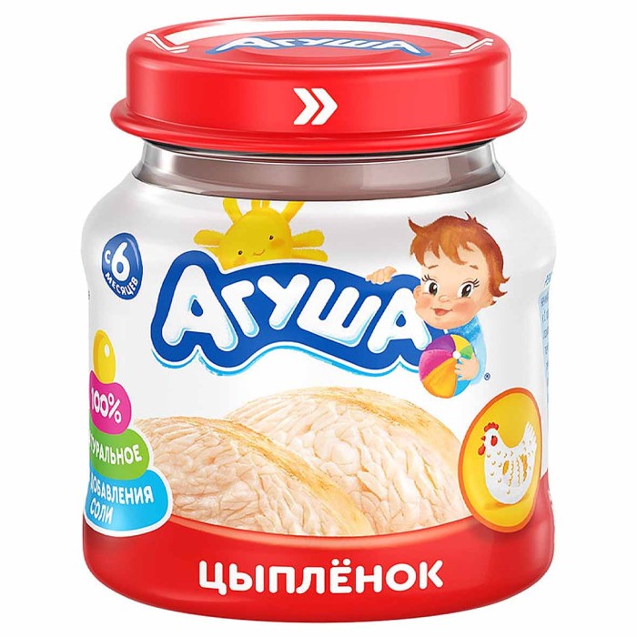 Пюре Агуша цыпленок 80гр ст/б