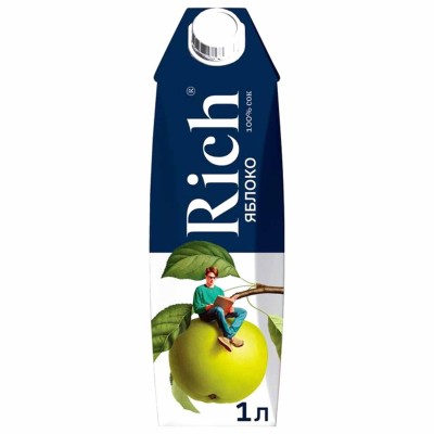 Сок Rich яблочный 1л т/п
