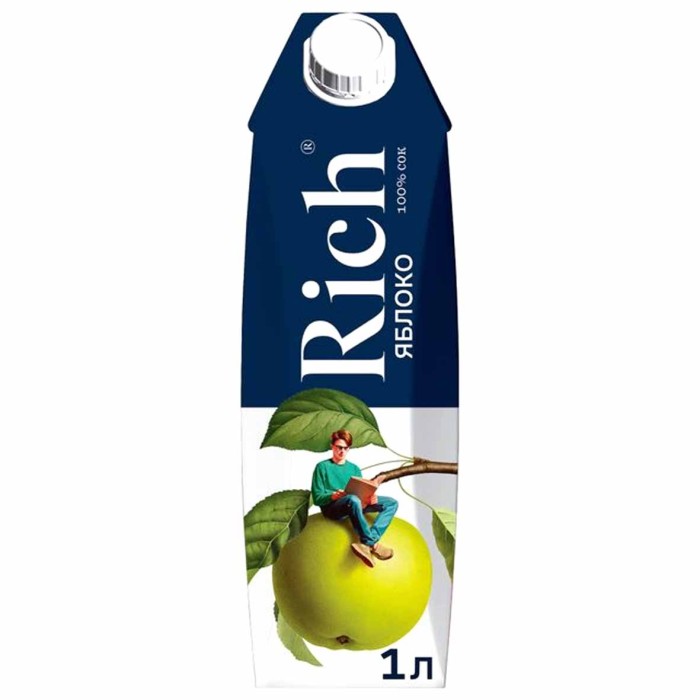 Сок Rich яблочный 1л т/п