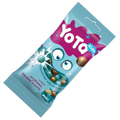 Драже Yota хрустящий шарик с взрывной карамелью жвачка,кола 50гр м/у