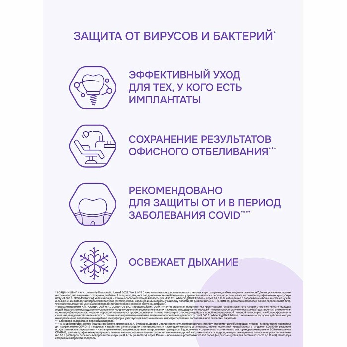 Ополаскиватель для полости рта R.O.C.S Black Edition отбеливающий 400мл пэт