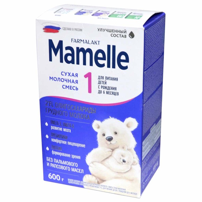Смесь Farmalakt Mameiie с пребиотиком 2FL с 0-6мес 600гр м/у