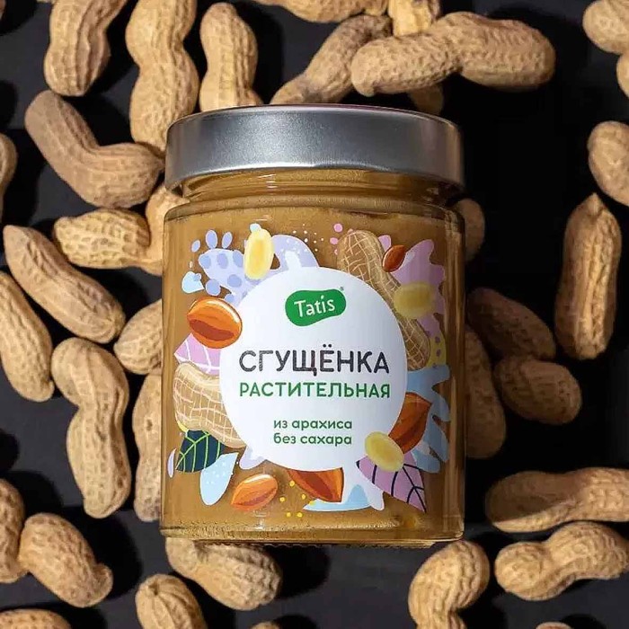 Паста арахисовая Tatis сгущенка 250гр ст/б