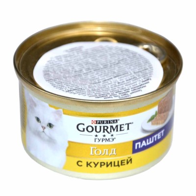 Корм для кошек Gourmet Gold с курицей 85гр ж/б