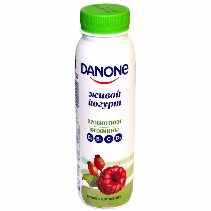 Йогурт питьевой Danone малина-шиповник 1,2% 270мл пэт