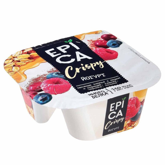 Йогурт Epica Crispy натуральный 6,5% 138гр пэт