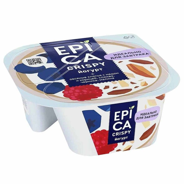 Йогурт Epica Crispy натуральный 6,5% 138гр пэт
