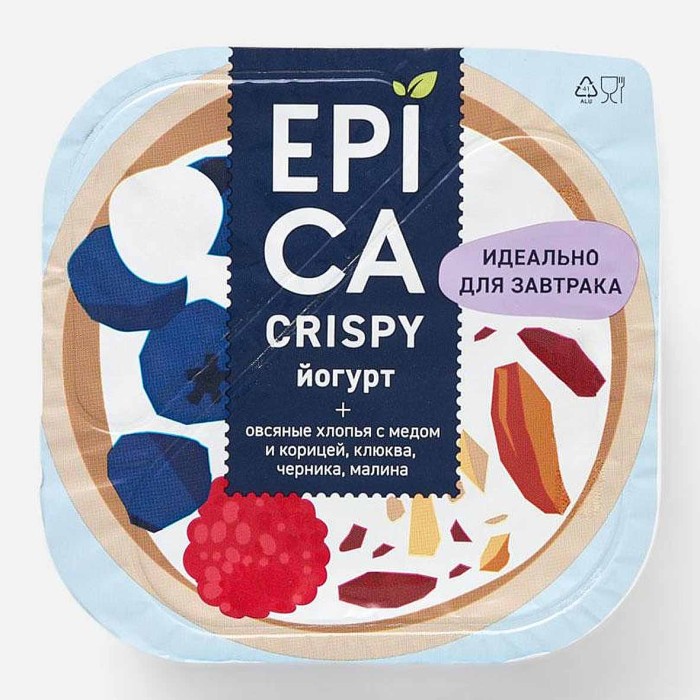 Йогурт Epica Crispy натуральный 6,5% 138гр пэт