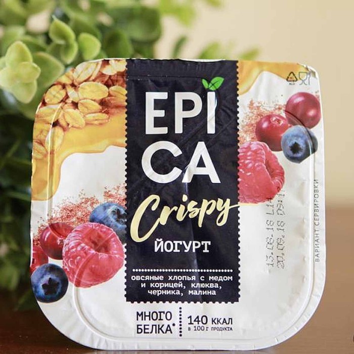 Йогурт Epica Crispy натуральный 6,5% 138гр пэт