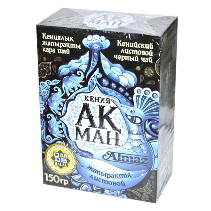 Чай Акман Алмаз черный лист 150гр к/у