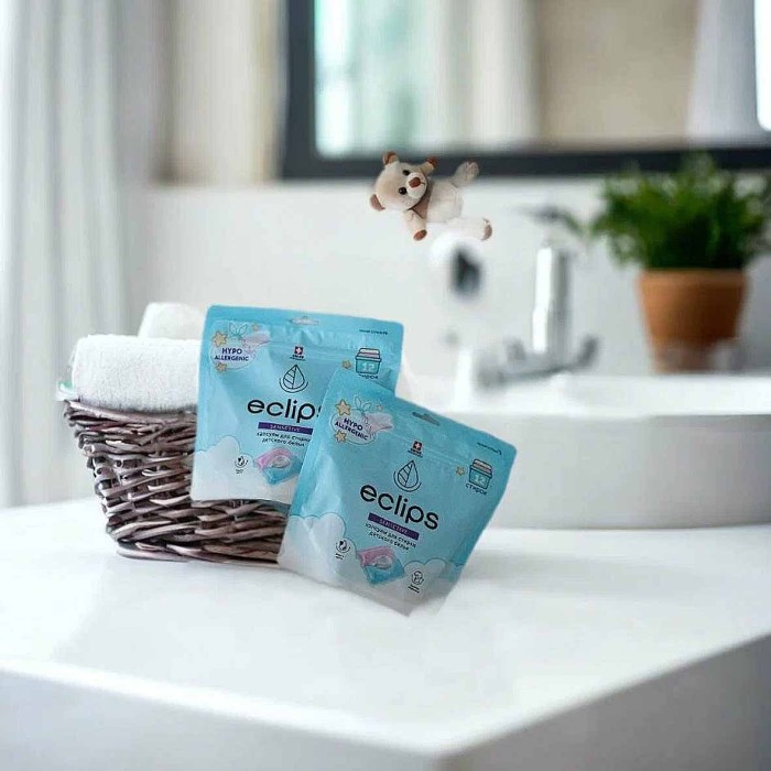 Капсулы для стирки Eclips Sensitive для детский вещей 15шт пэт