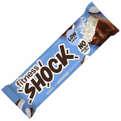 Батончик Fitnesshock Кокос-шоколад глазированный  50гр м/у