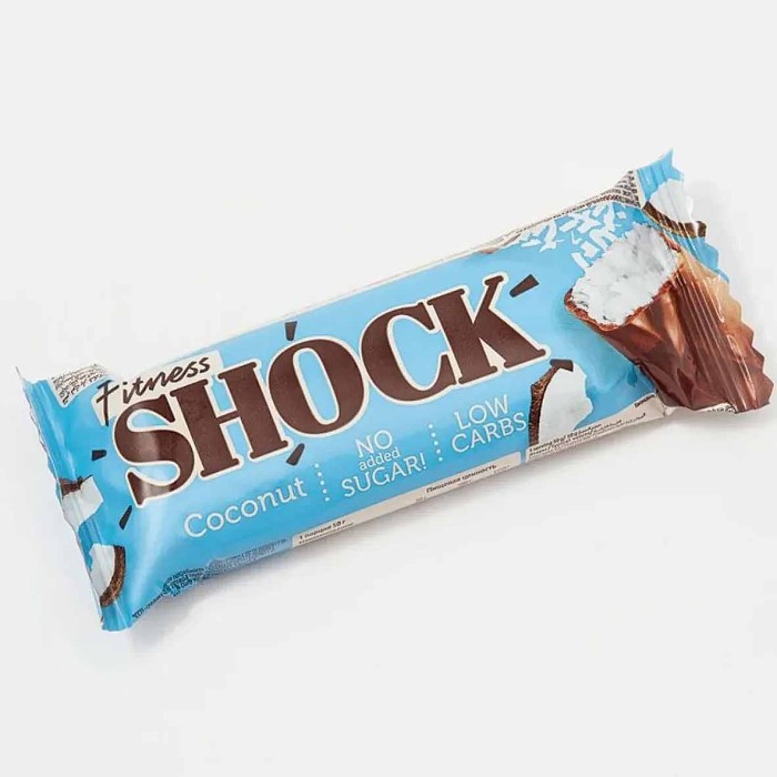 Батончик Fitnesshock Кокос-шоколад глазированный  50гр м/у