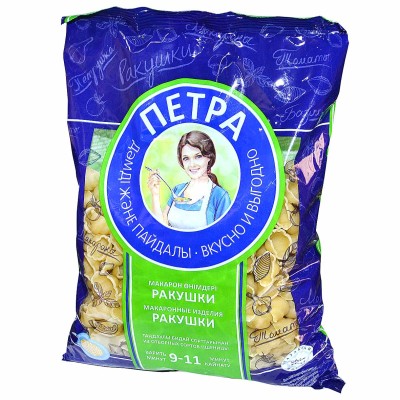 Макароны Петра ракушки в/с 400гр м/у