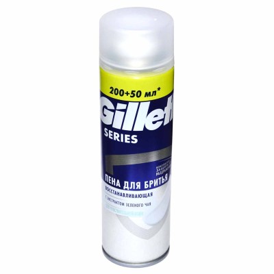 Пена для бритья Gillette Sensitive с экстрактом зеленого чая 250мл ж/б