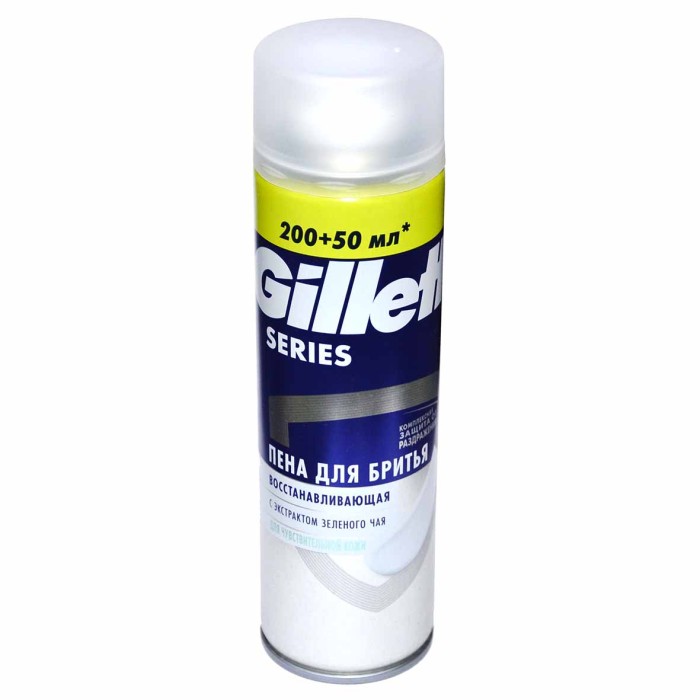 Пена для бритья Gillette Sensitive с экстрактом зеленого чая 250мл ж/б