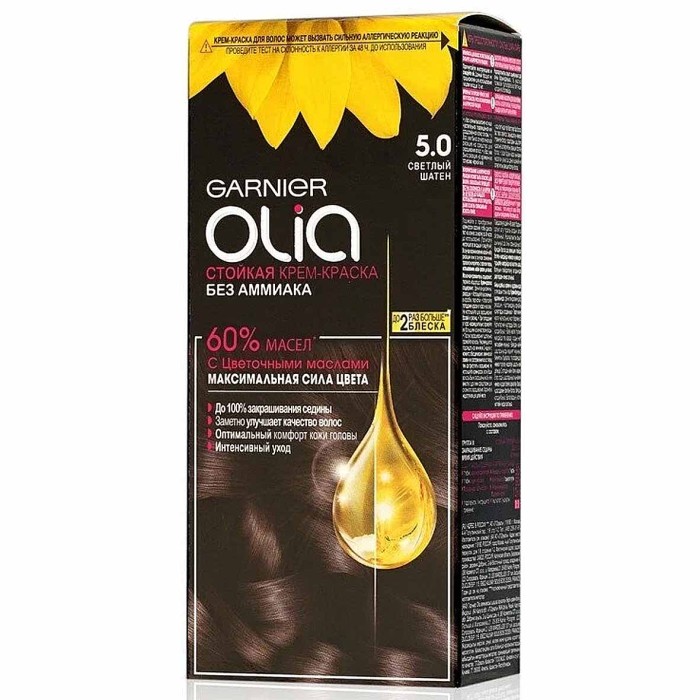 Краска для волос Garnier Olia 5.0 Светлый шатен к/у