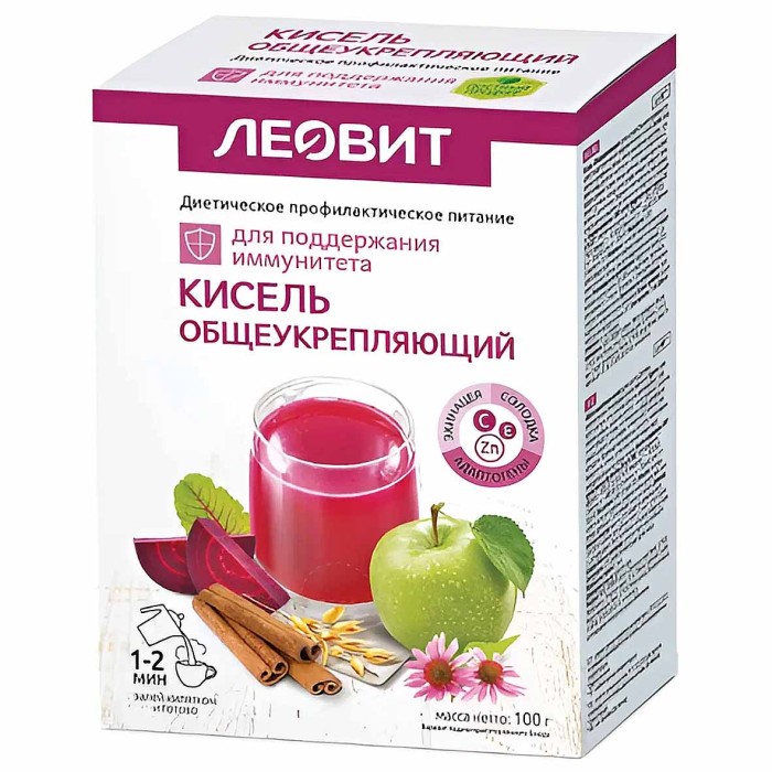 Кисель Леовит Общеукрепляющий 100гр к/у