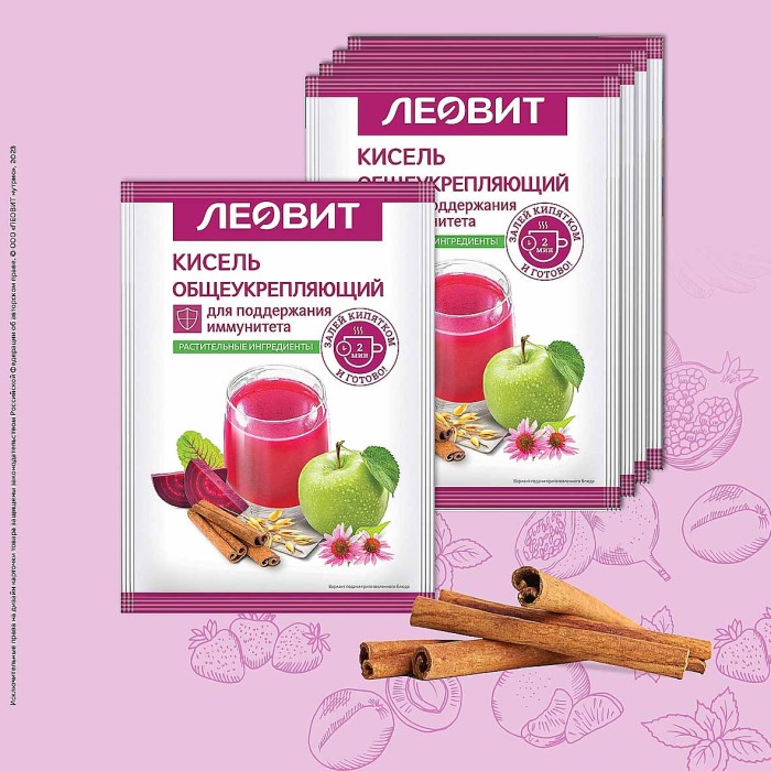 Кисель Леовит Общеукрепляющий 100гр к/у