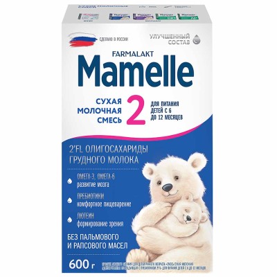 Смесь Farmalakt Mameiie с пребиотиком 2FL с 6-12мес 600гр м/у
