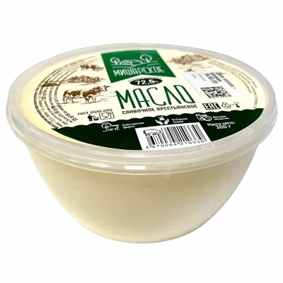 Масло Мишарское сливочное 72,5% 300гр  м/у