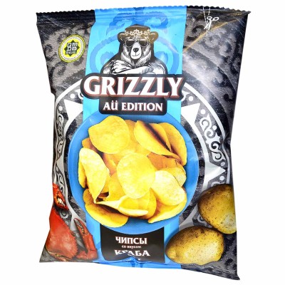 Чипсы Grizzly со вкусом краба 55гр м/у