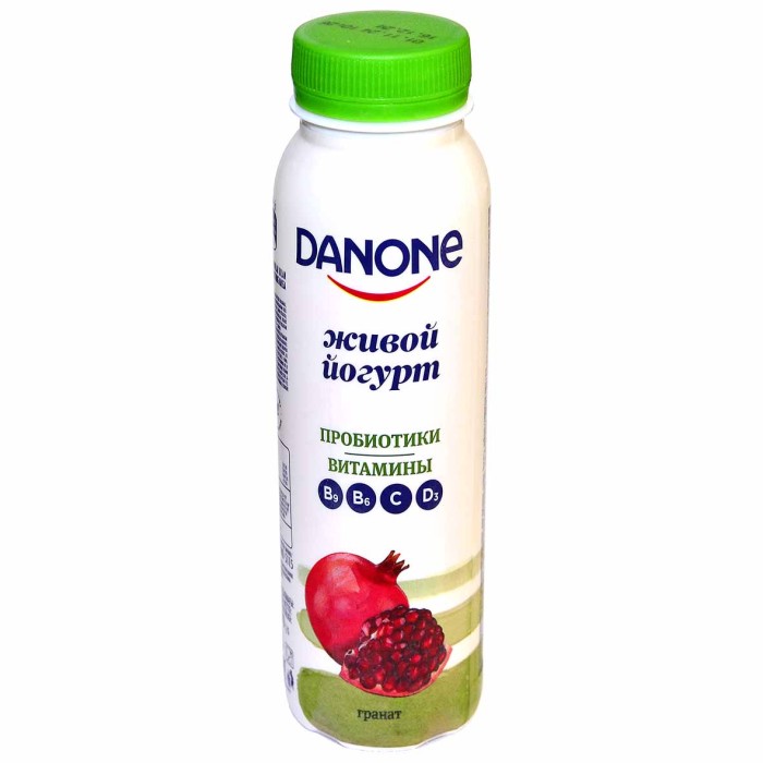 Йогурт питьевой Danone гранат 1,2% 270мл пэт