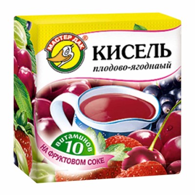 Кисель Мастер Дак Плодово-ягодный 220гр м/у