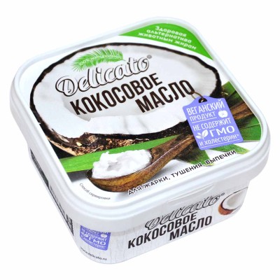 Масло кокосовое Delicato раф дезодор 450гр пэт