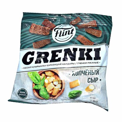 Гренки Flint ржаные вкус копченый сыр 100гр м/у