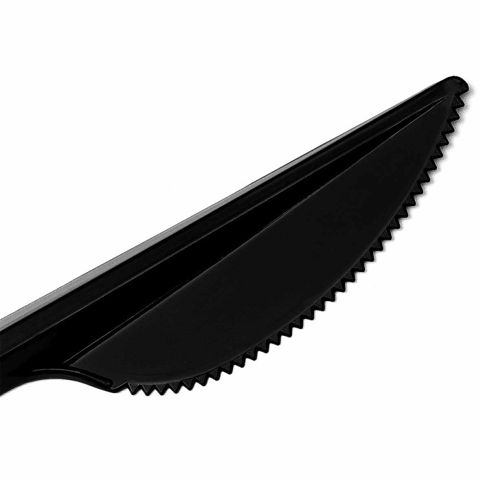 Нож столовый Black Style черный 12шт пластик
