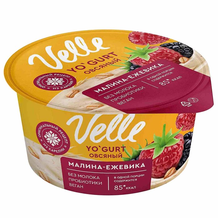 Десерт Velle овсяный малина-ежевика 140гр пэт