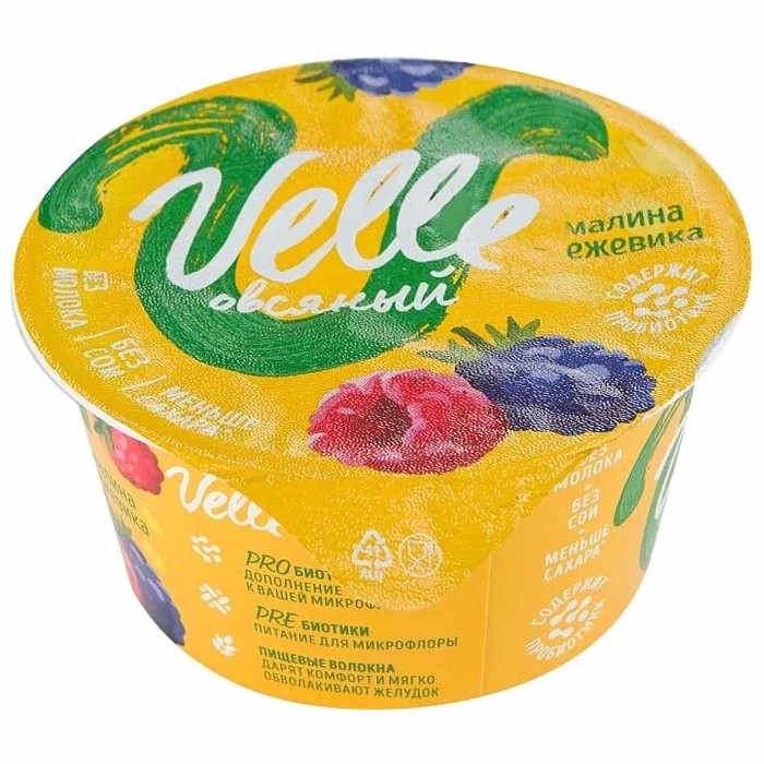 Десерт Velle овсяный малина-ежевика 140гр пэт