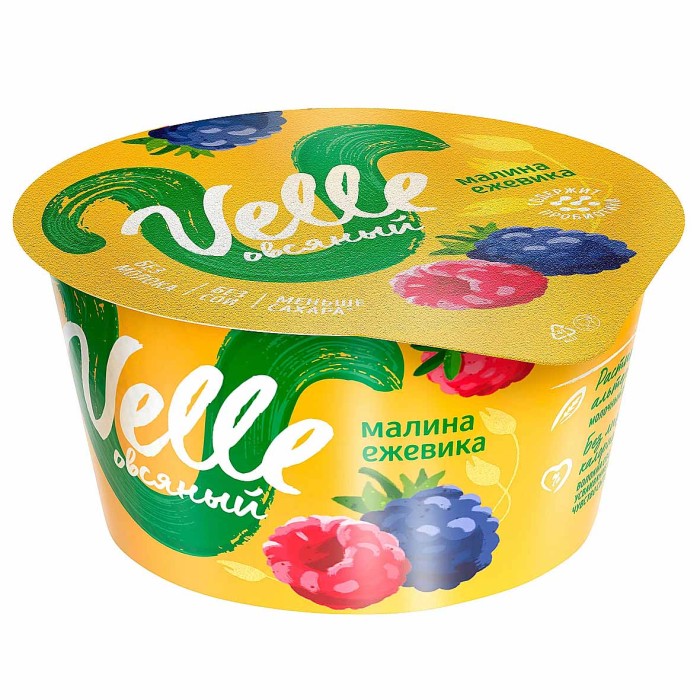Десерт Velle овсяный малина-ежевика 140гр пэт
