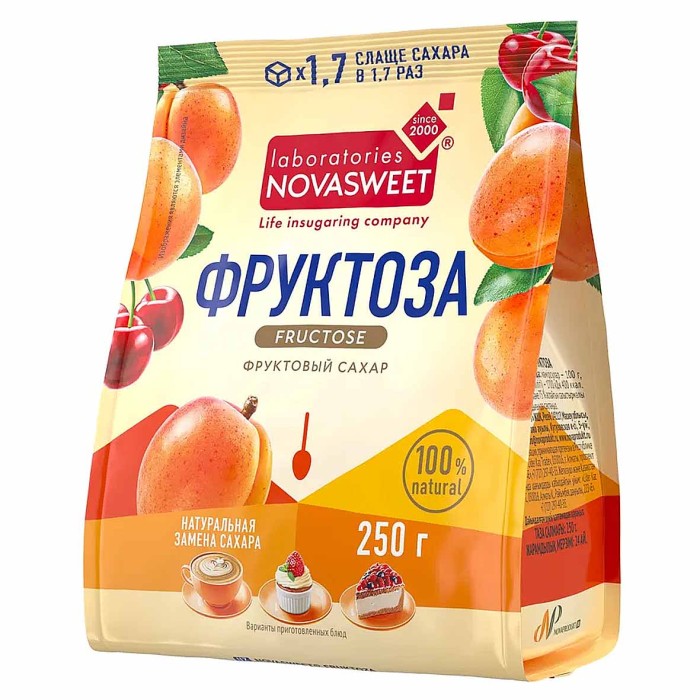 Фруктоза Novasweet 250гр м/у
